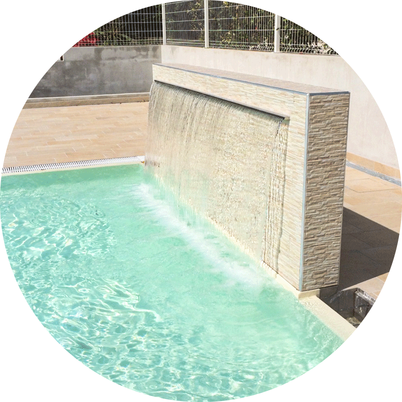 Bertoloni Inox - Lama d’acqua a parete per piscine